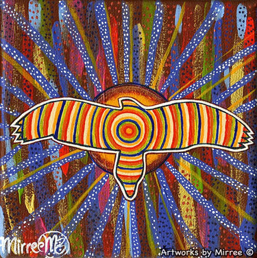 EAGLE SPIRIT DREAMING Framed Canvas Print by Mirree Contemporary Aboriginal Art